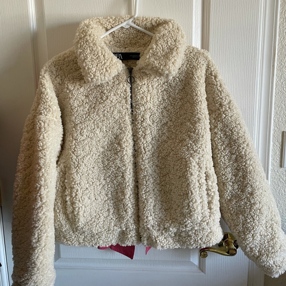 Zara teddy bomber jacket